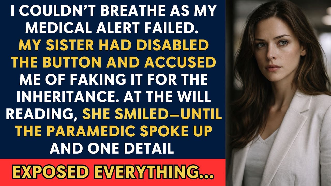 My Sister Disabled My Medical Alert Button—The Paramedic Noticed Too Much.