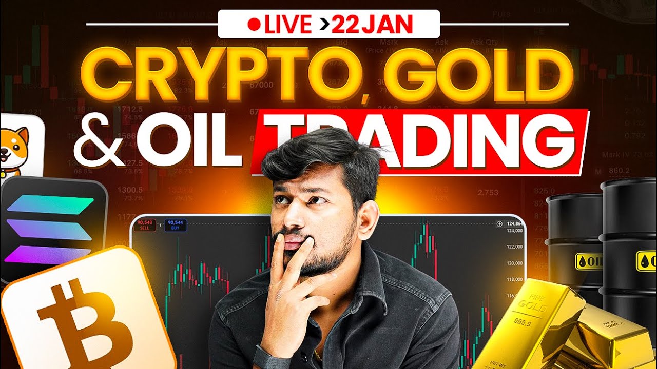 Live Trading : Crypto and Gold  22 JAN 2026 - IITian Trader #cryptotrading