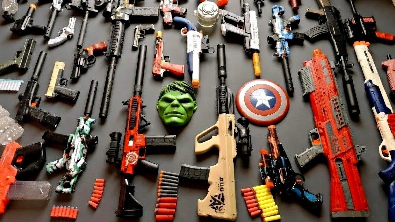 Tembakan watergel blaster M416,scar shotgun,watergun,nerf,borgol,granad,ak47,sniper rifle
