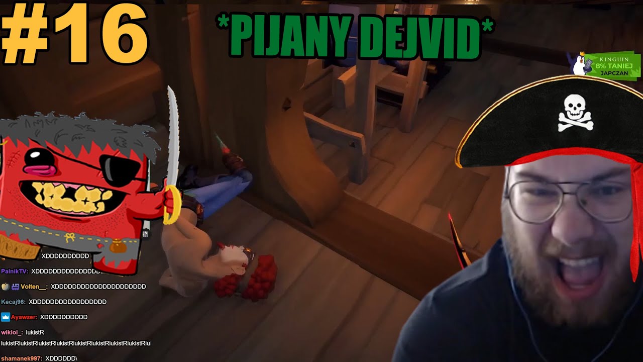 JAPCZAN SEA OF THIEVES Z EKIPĄ #16 - Pijany Dejvid , Walka z Bossem