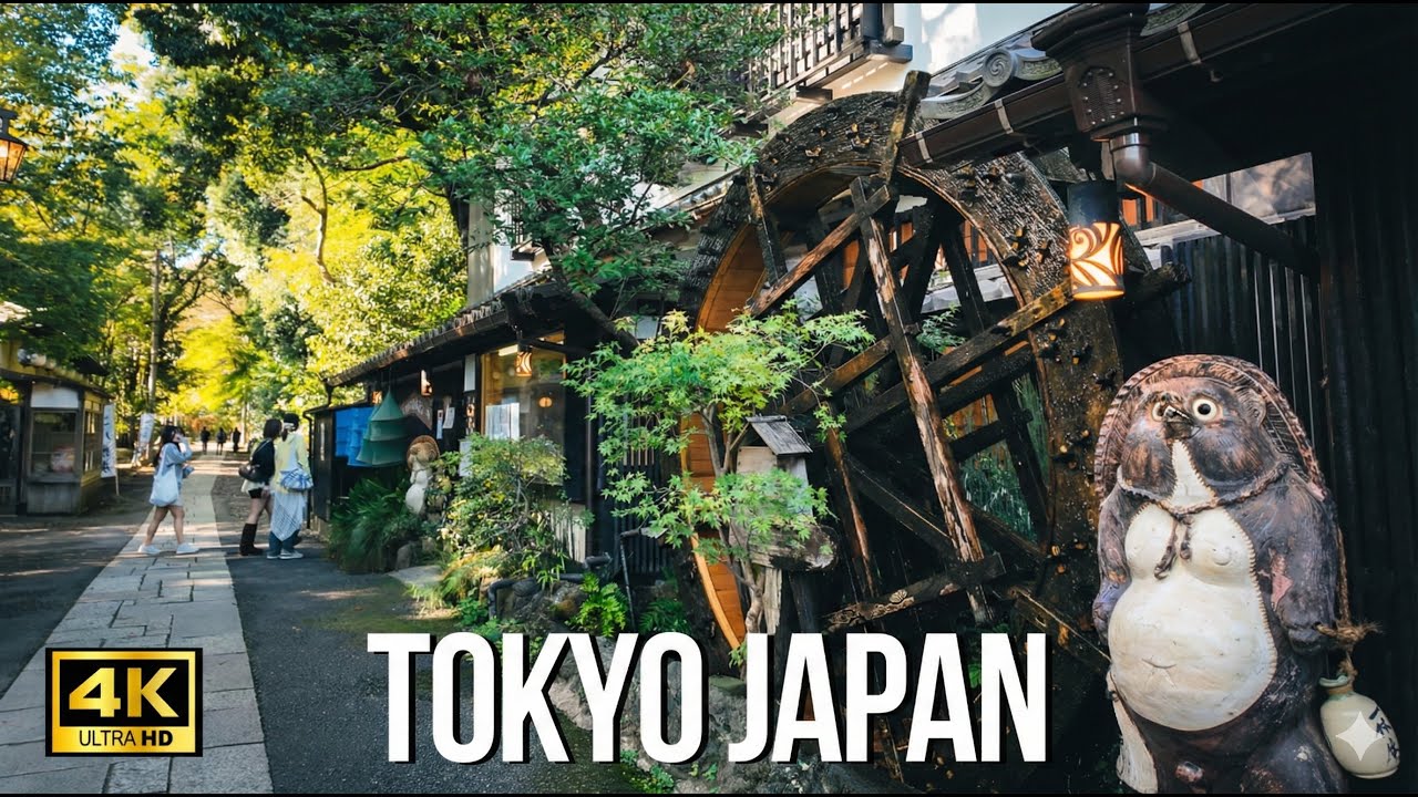 TOKYO JAPAN 4K ASMR Walking Tour - Hidden Gem: Serene Forest Temple & Traditional Streets 【4K HDR】