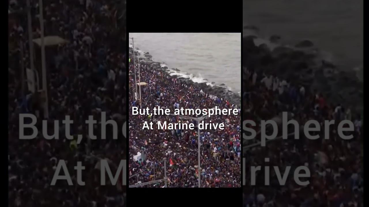 The atmosphere at marine drive is just different!!#t20worldcup2024 #cricket#india #mumbai