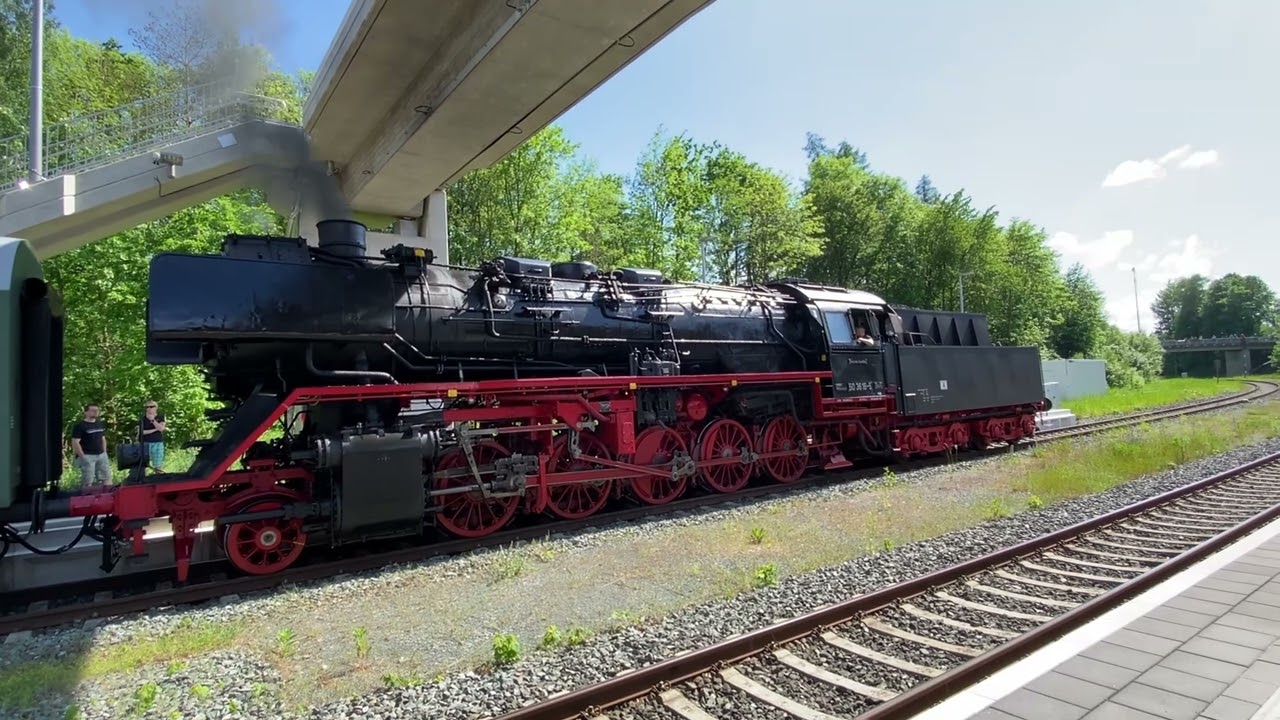 Dampflokomotive BR50 ( 50 3616-5 ) in Marktschorgast  - DANKE für 1.000 Abonenten - Vielen Dank!!!