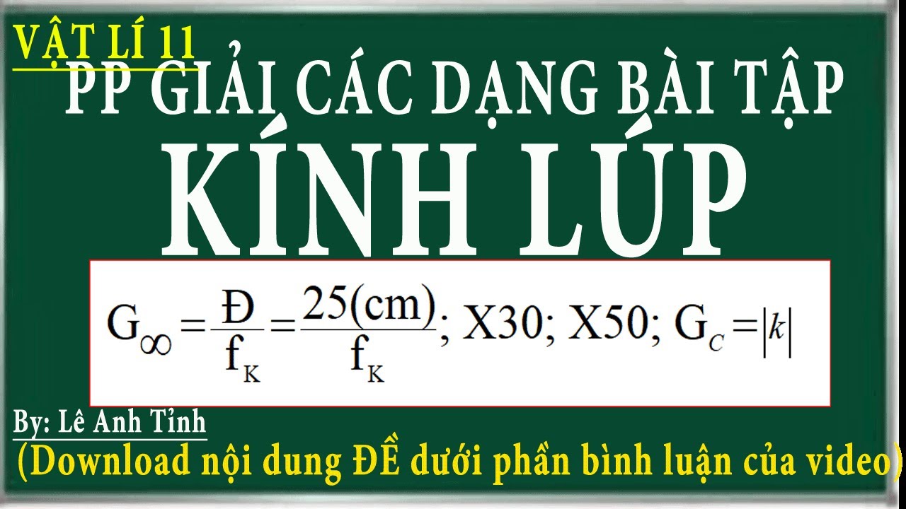 Phương pháp giải các dạng bài tập về kính lúp