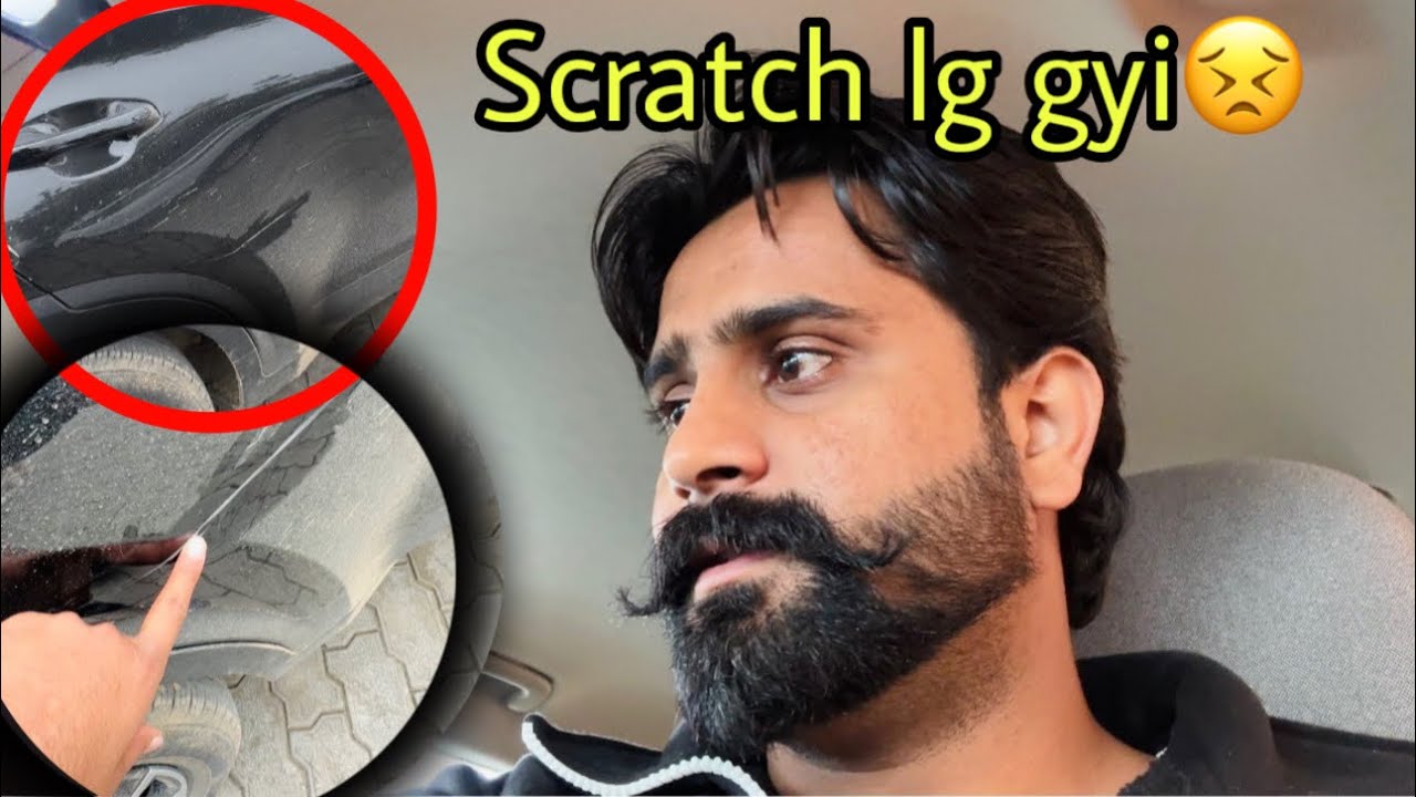 Nayi car pe scratch lg gyii🥺 #kiasonet 