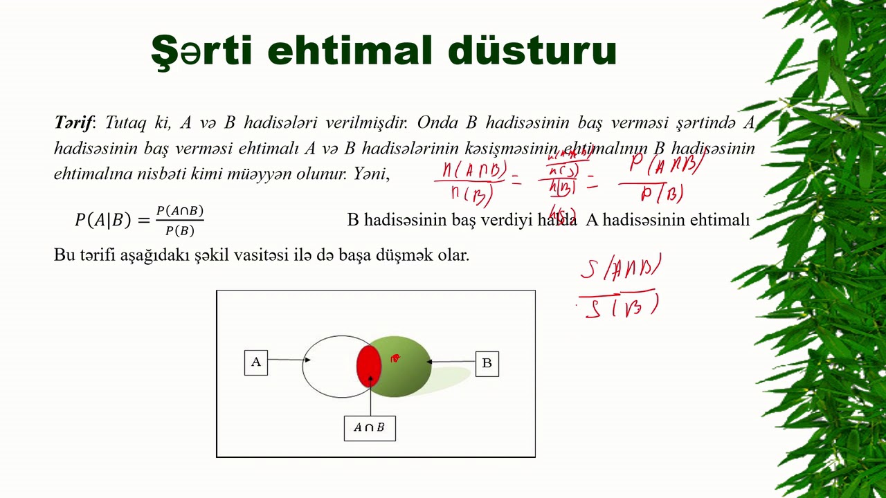 Dərs 4.3.2. Şərti Ehtimal