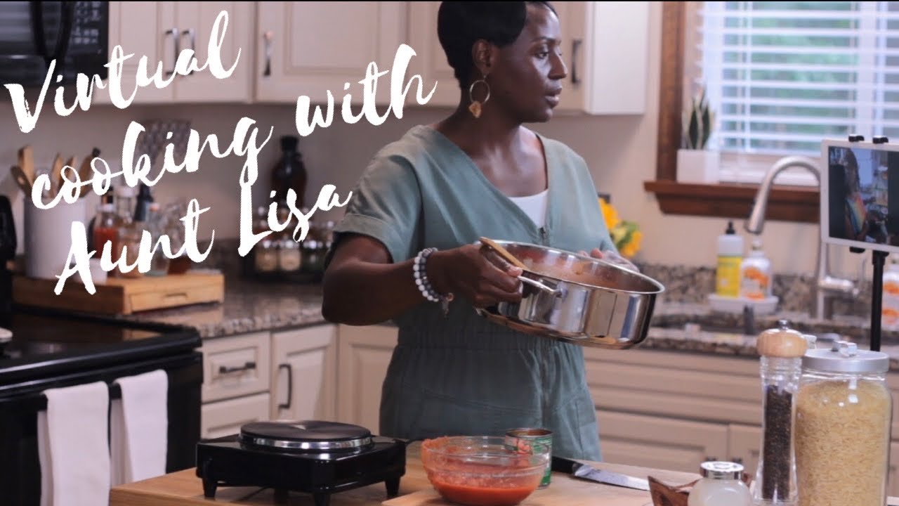 Virtually cooking with family!  CHARLESTON RED RICE