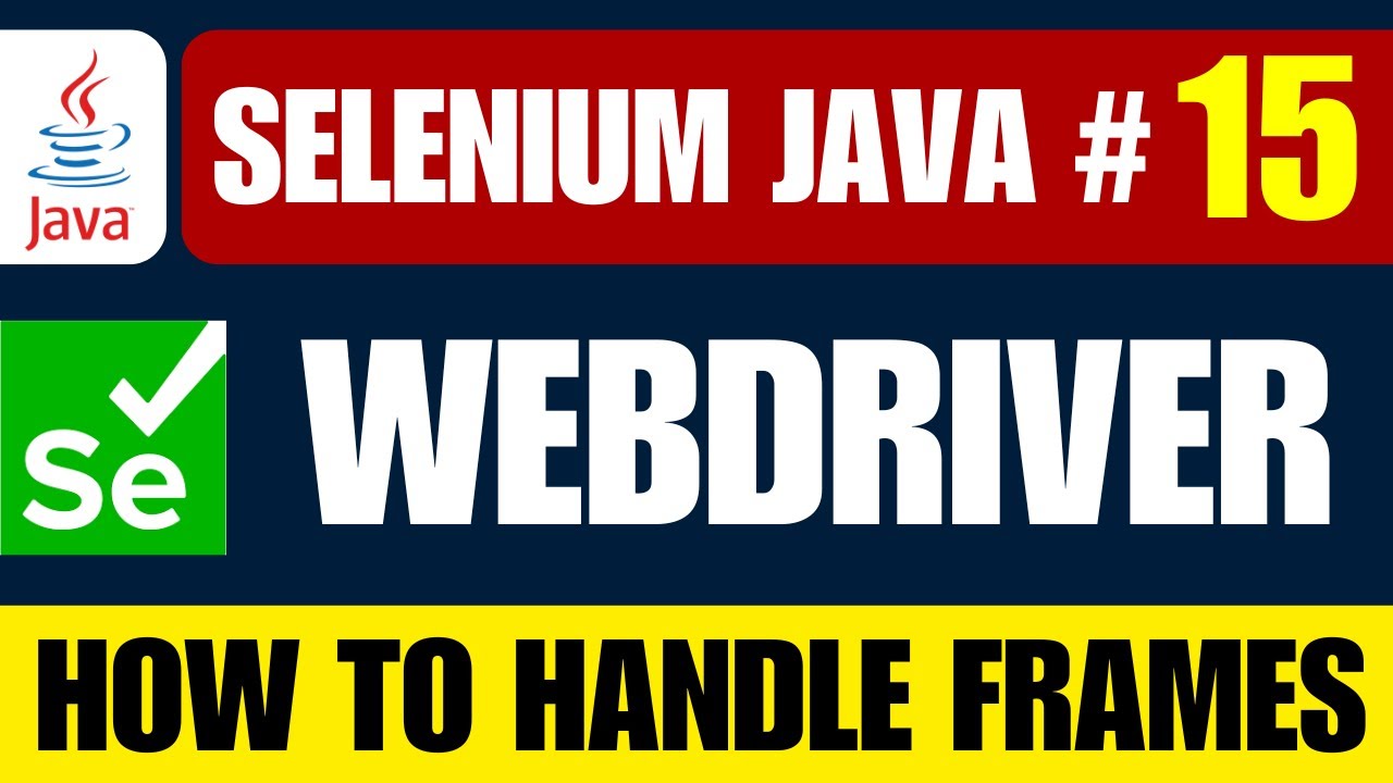 Selenium Java #15 | Handle Frames in Selenium WebDriver