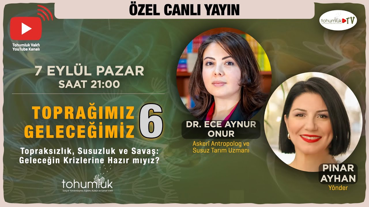 Toprağımız, Geleceğimiz-6: Topraksızlık, Susuzluk ve Savaş:   Geleceğin Krizlerine Hazır mıyız?