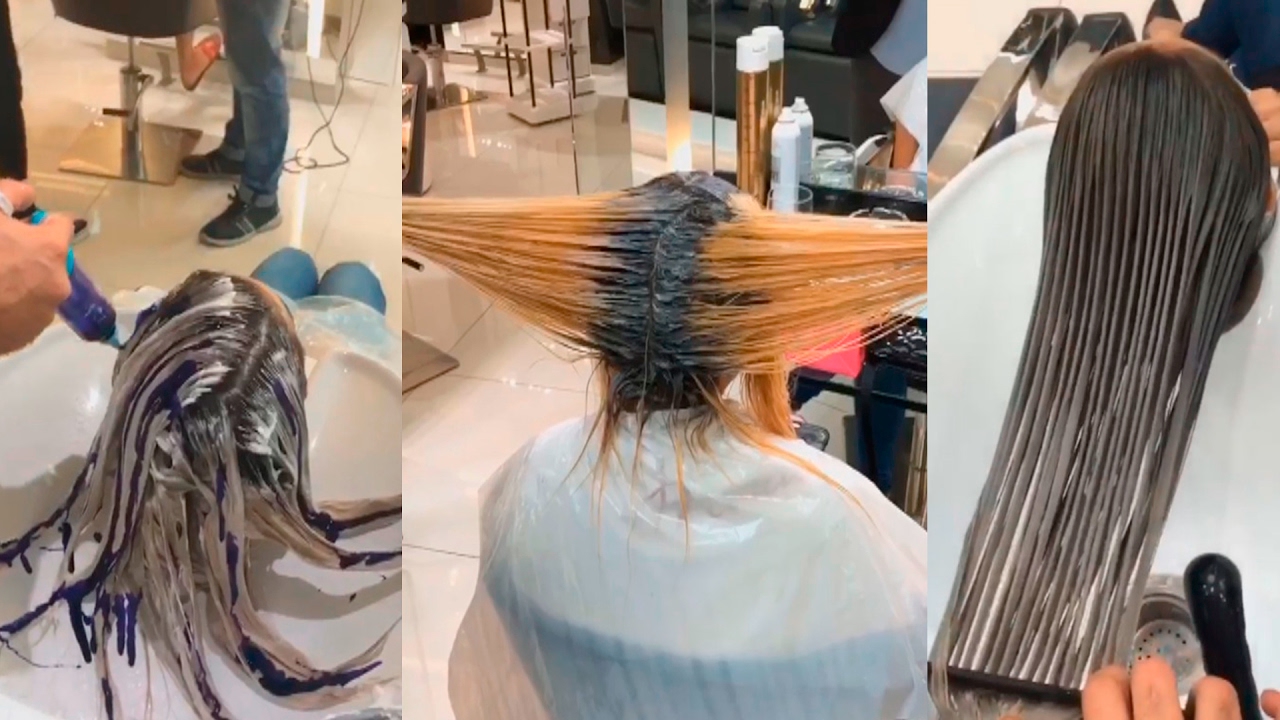 Hair color transformation by mouniiiir!  Check Out Their Hair After This!  MUST SEE