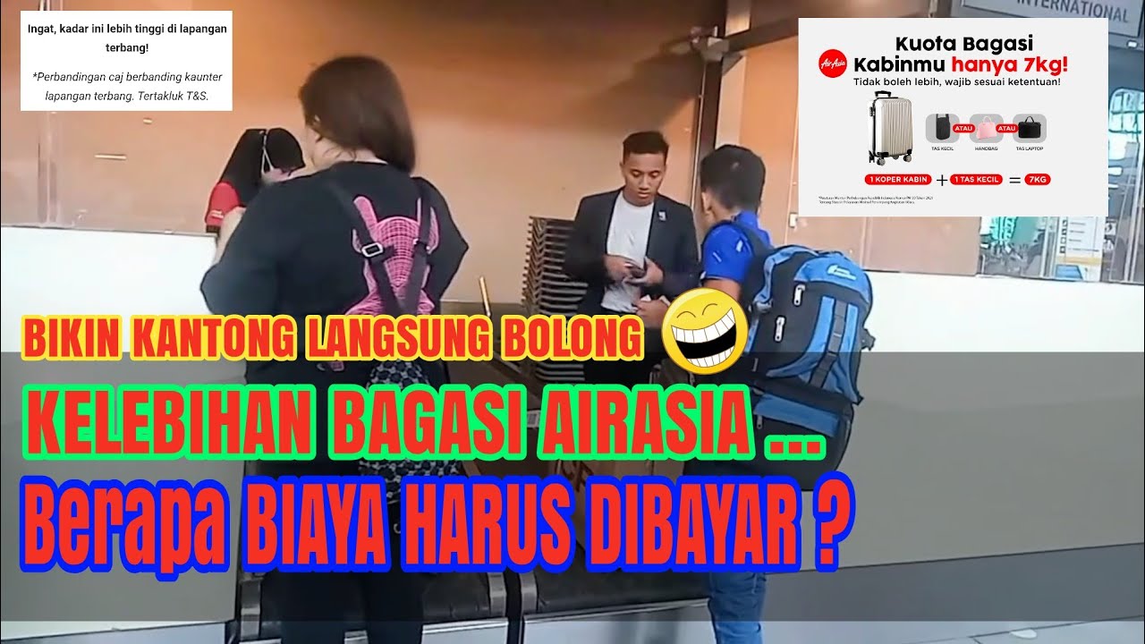 BERAPA BIAYA KELEBIHAN BAGASI AIRASIA? #airasia #klia2