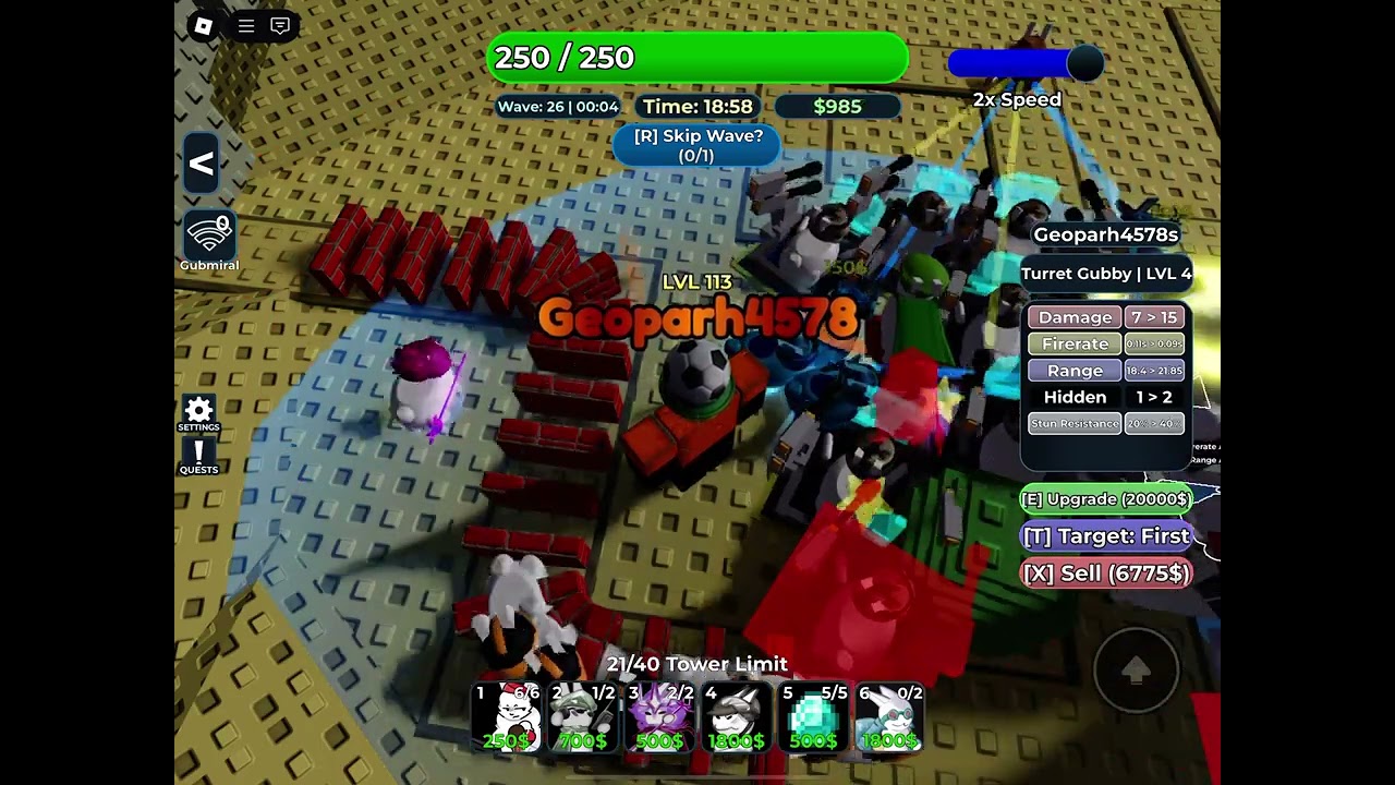Hard Mode Solo | Gubby Tower Defense