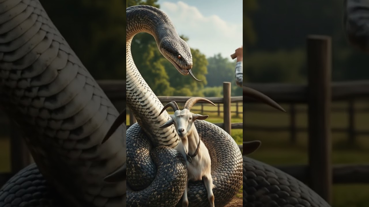 Can the Old Man Save the Goat from the Giant Snake? 🐐🐍❓