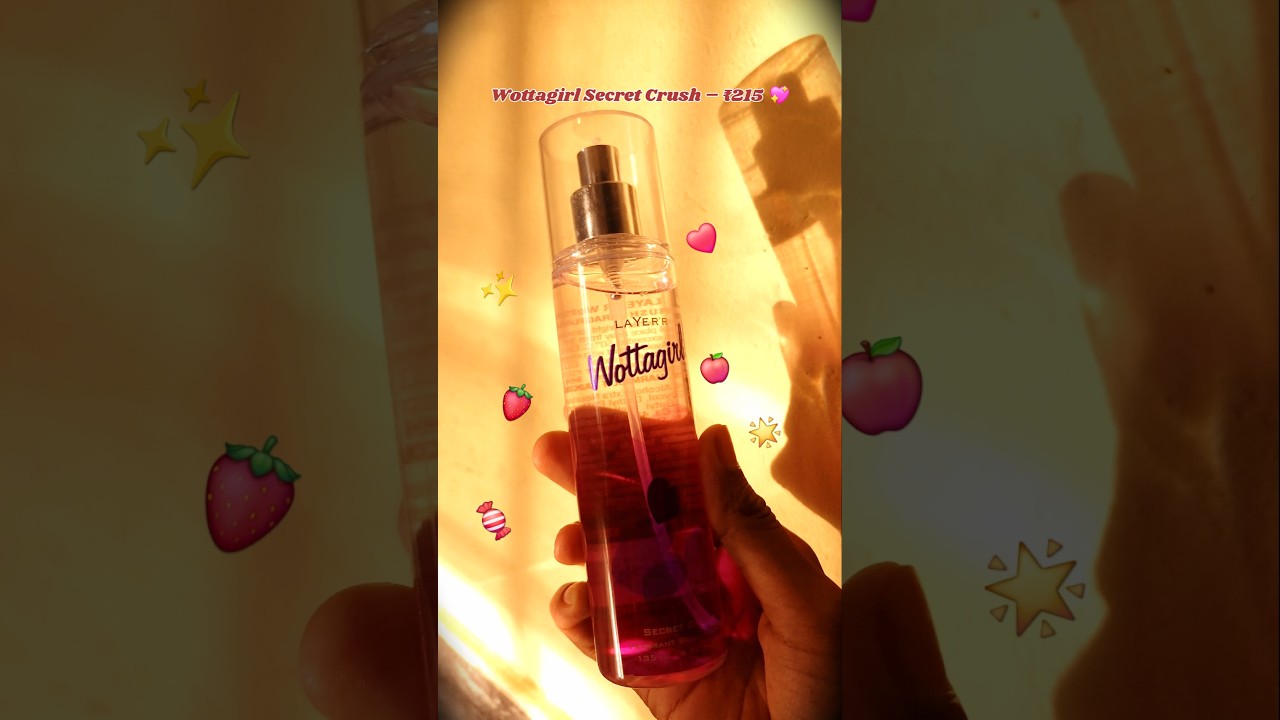 Wottagirl Secret Crush Body Mist Review 🍓 | Fruity, Sweet & Affordable at ₹215!