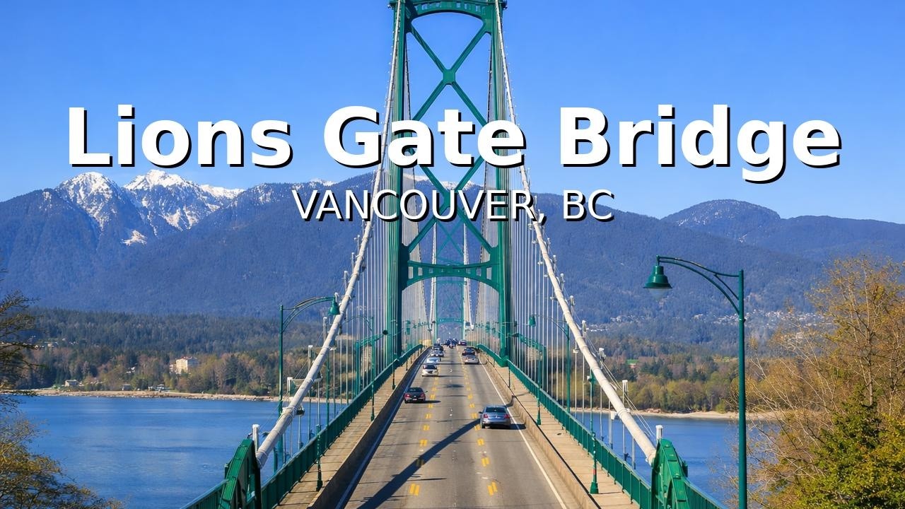 Peaceful Drive Across Lions Gate Bridge | Vancouver to North Vancouver | 4K Scenic Drive