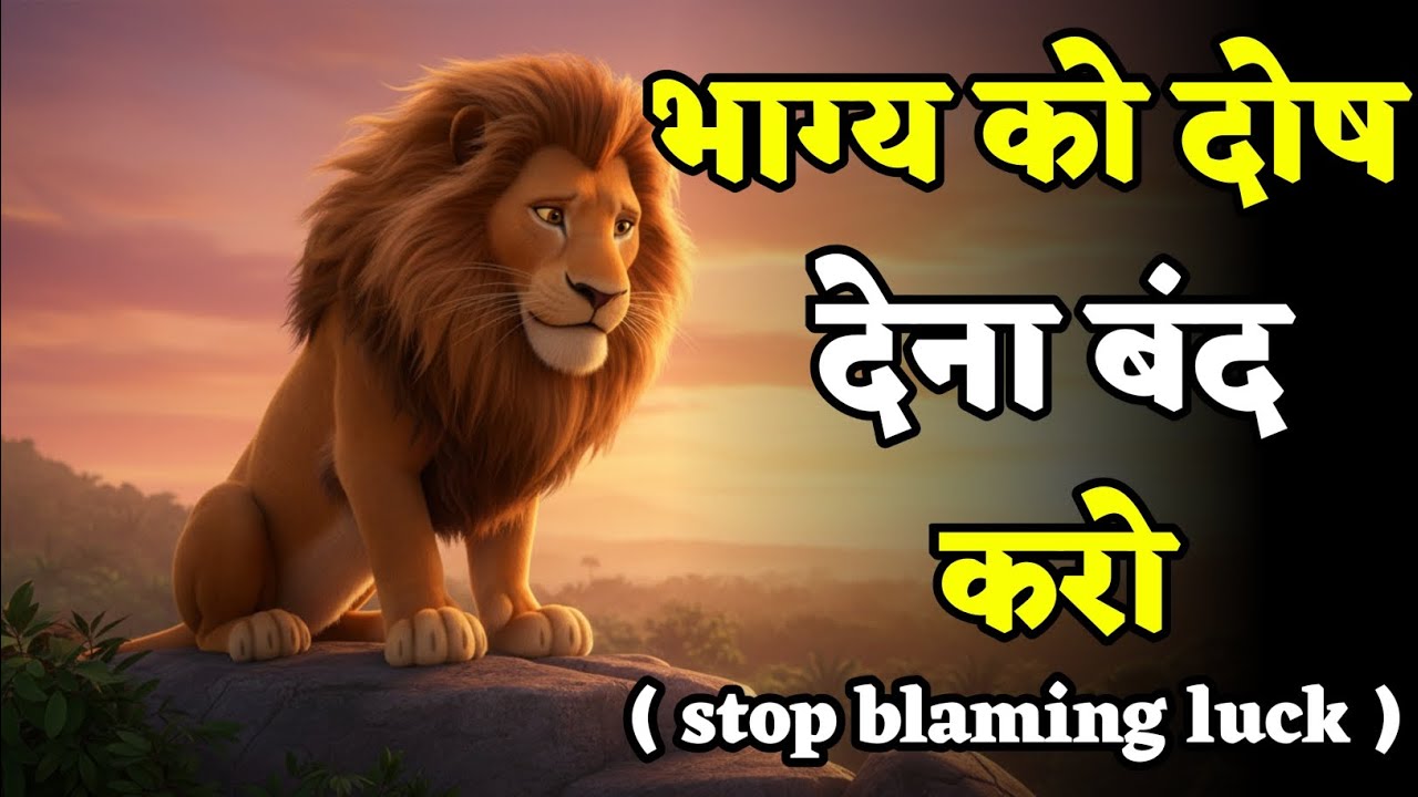 भाग्य को दोष देना बंद करो | Stop Blaming Luck |  Based Hindi Motivational Story | moral story
