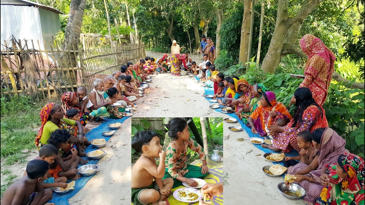 Lotpoti Paratha - Chicken Leg, Head, Neck, & Liver Curry Cooking By Women - Feed To Villagers