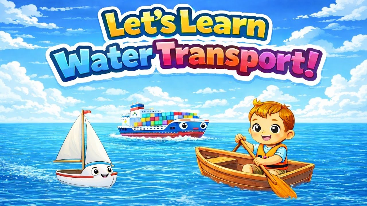 Water Transport for Kids ⛵,🚢 ,🛥 Boat, Ship & More |Let’s Learn Water Transport | Kids Learning Video