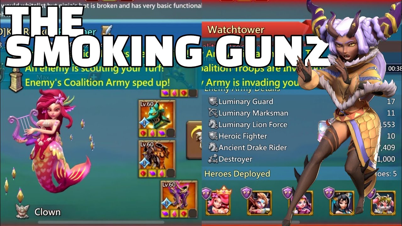 THE SMOKING GUNNZ - 1BILLION MYTHIC TRAP ACCOUNT OVERVIEW - 1 RALLYTRAP VS T5 6RALLY - Lords Mobile