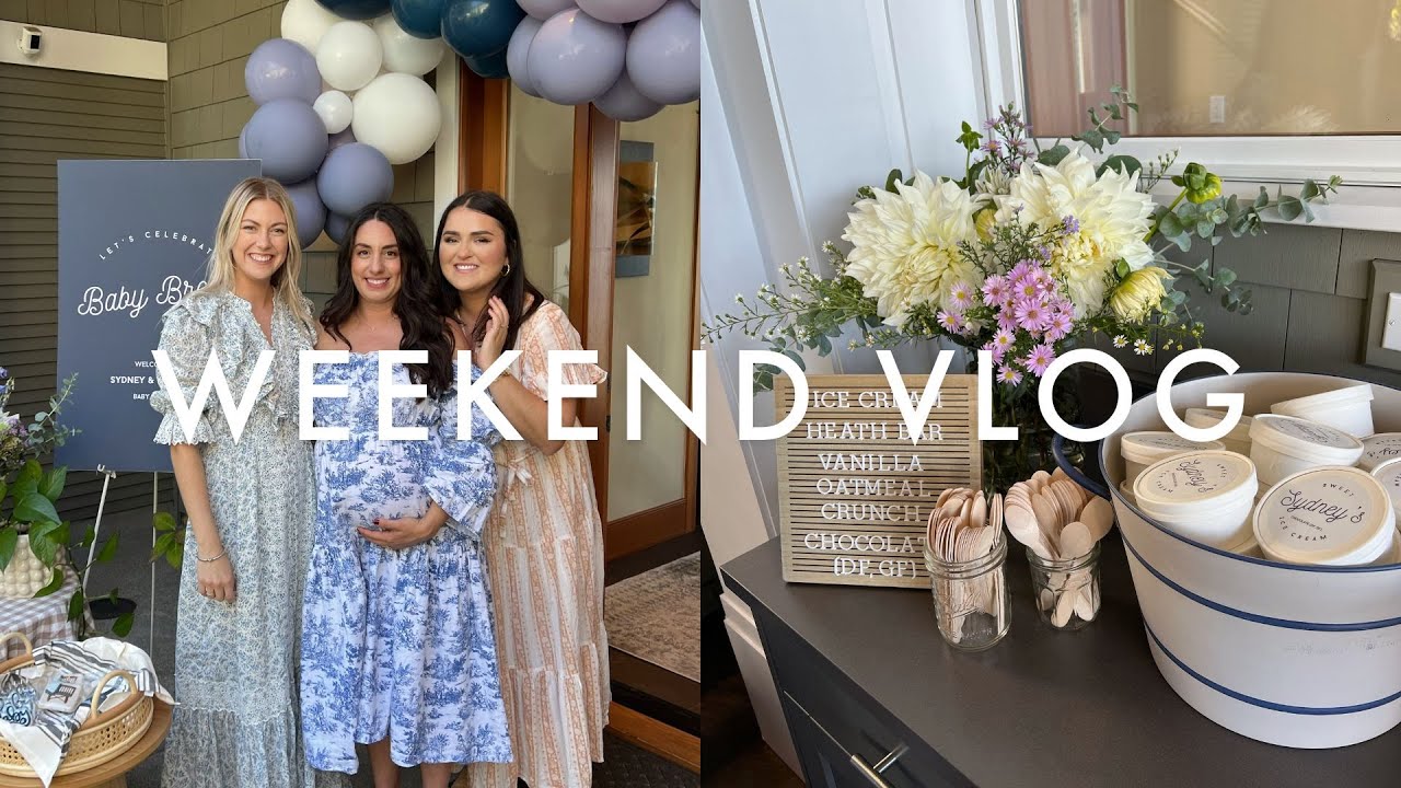 Weekend in my life, planning a co-ed boy baby shower  | Kelsey This Year