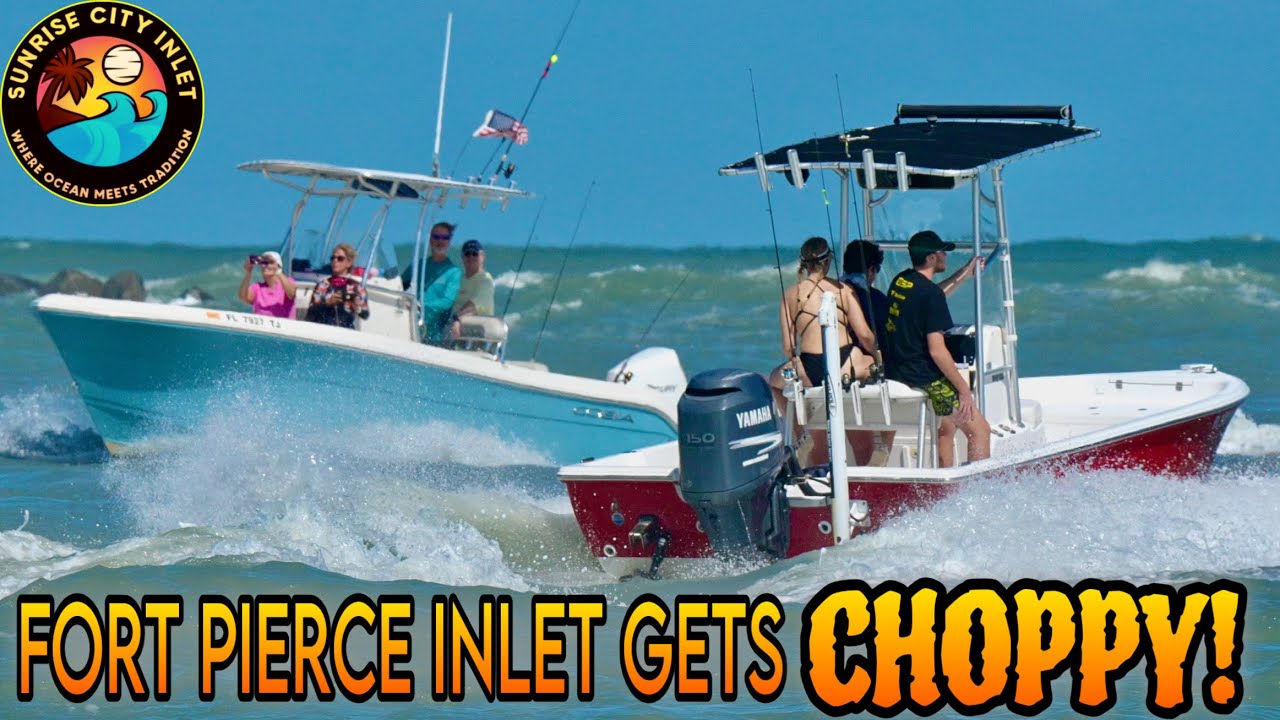 Chopped UP Sunday Fort Pierce Inlet Boat Watching Vlog