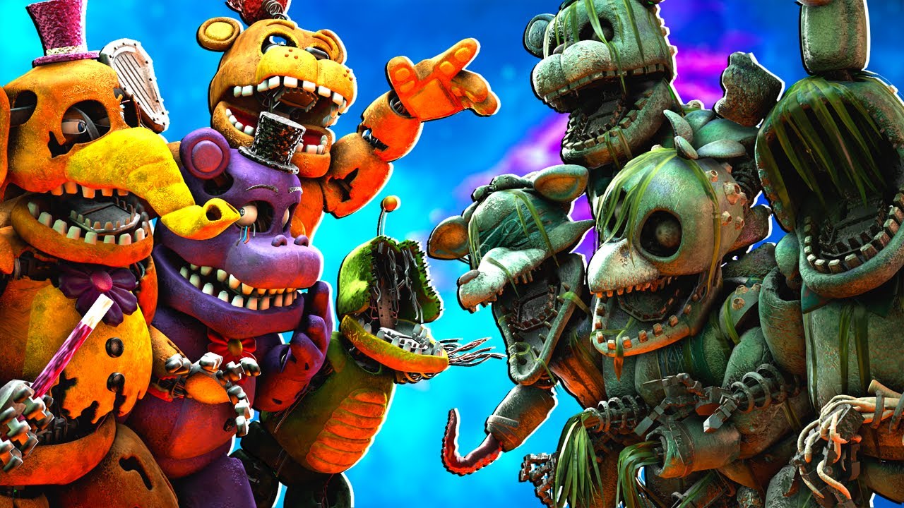 FNAF Withered Melodies vs Drowned Animatronics