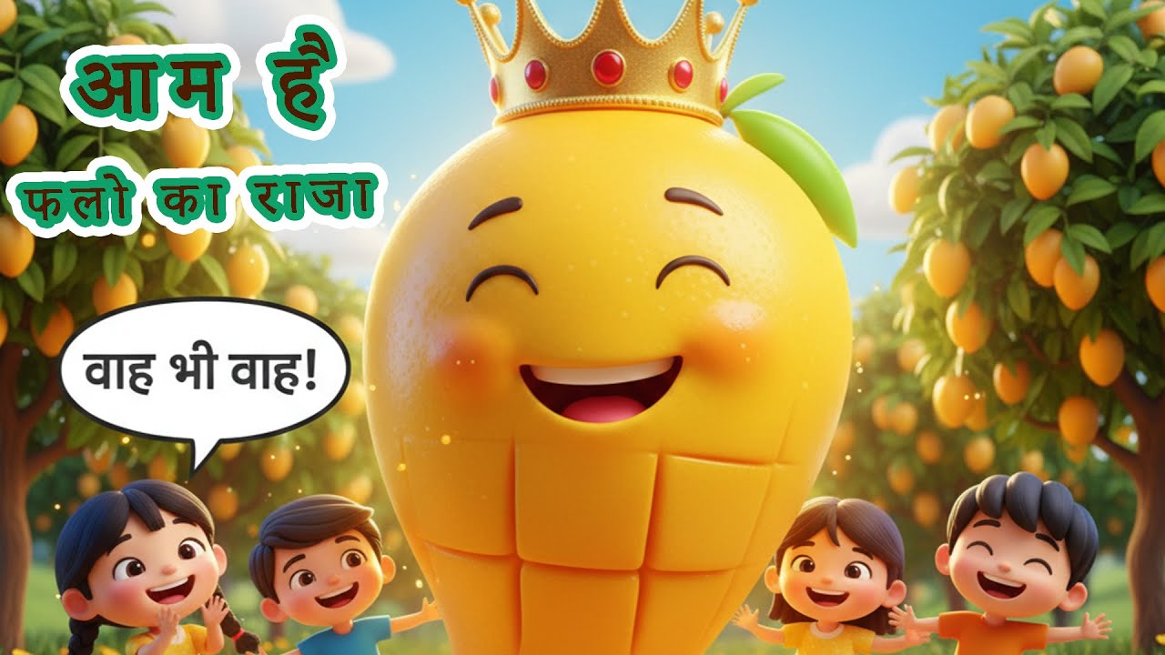 आम है फलों का राजा | Mango Rhyme for Kids | Aam Hai Phalon Ka Raja | Hindi Kids Song