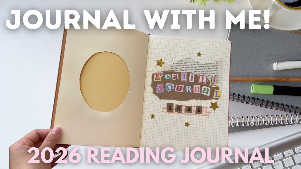 cozy journal with me  ✨ setting up my 2026 reading journal title page