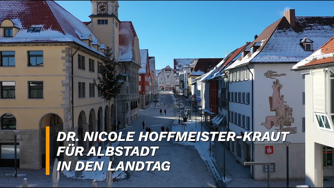 Dr. Nicole Hoffmeister-Kraut vor Ort in Albstadt