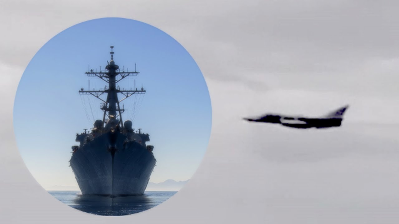 Russian Su-24 Jet Buzzes US Destroyer