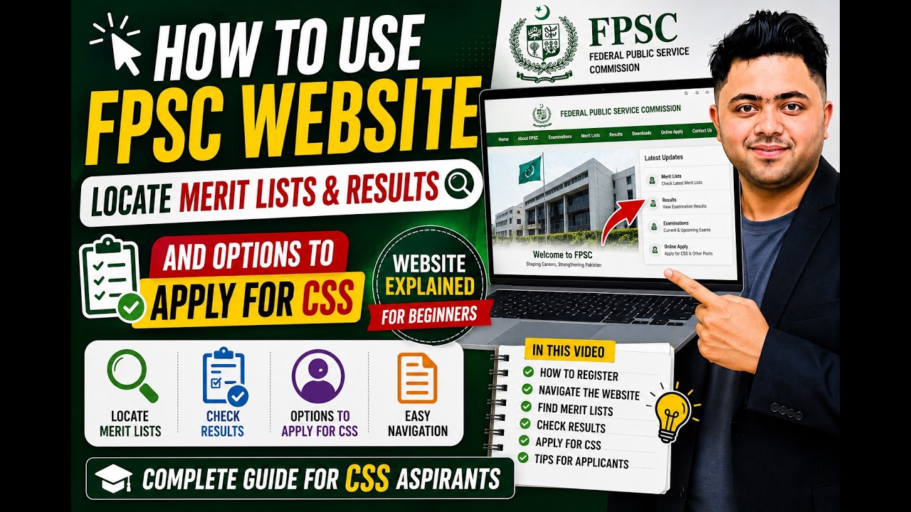 FPSC Website Explained for Beginners | Apply for CSS & Government Jobs