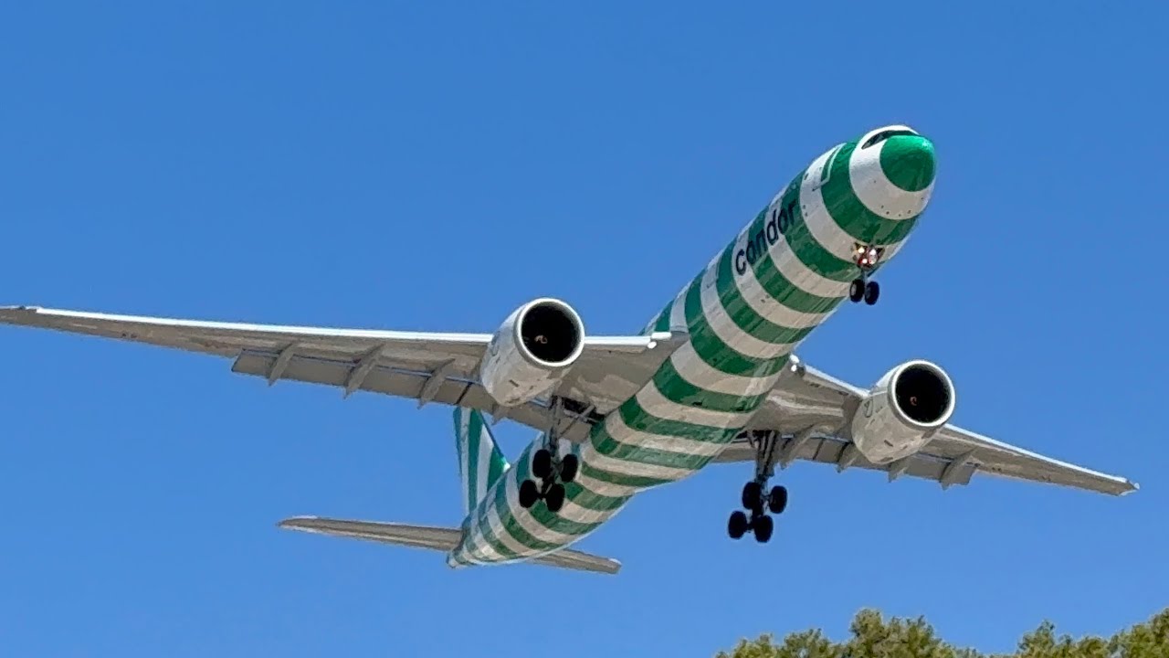 (Slow Motion) Condor (Green Island Livery) Airbus A330-900 Frankfurt (FRA) To Las Vegas (LAS) D-ANRE