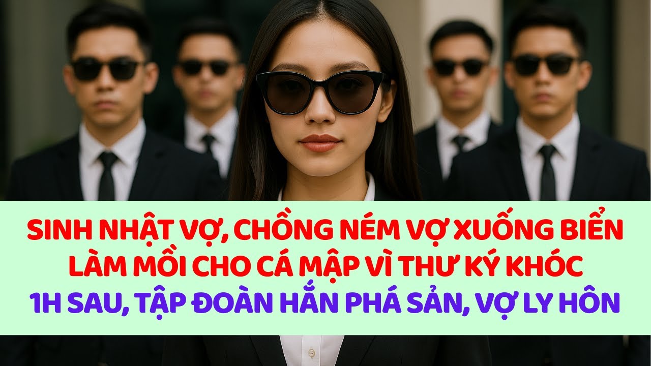 Chồng ném vợ xuống biển cho cá mập chơi đùa vì dám làm thư ký khóc, 1h sau tập đoàn hắn bay màu