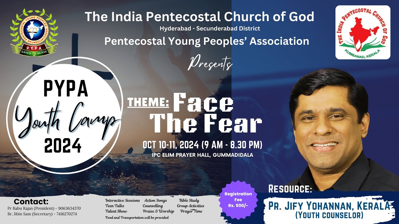 PYPA YOUTH CAMP 2024 | DAY 1 | EVENING SESSION | LIVE | Visual Media Services