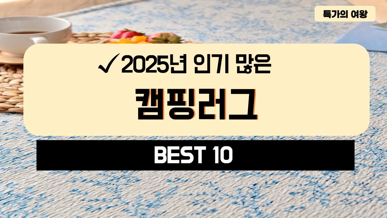 2025년 가성비 캠핑러그 추천 TOP10