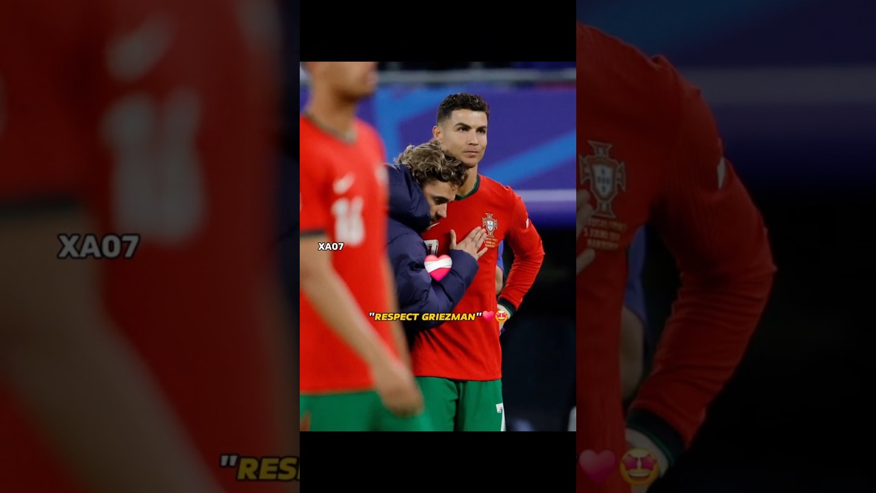 Ronaldo & Griezman Huge Respect For Each Other&hearts;️🥰 #shorts #ronaldo #messi #shortsvideo