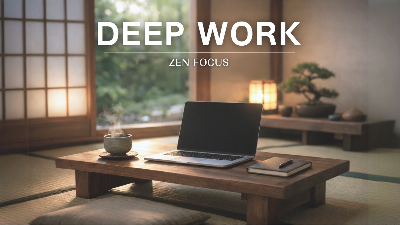 Deep Work Zen Room | Japanese Ambient Focus Music for Study & Productivity