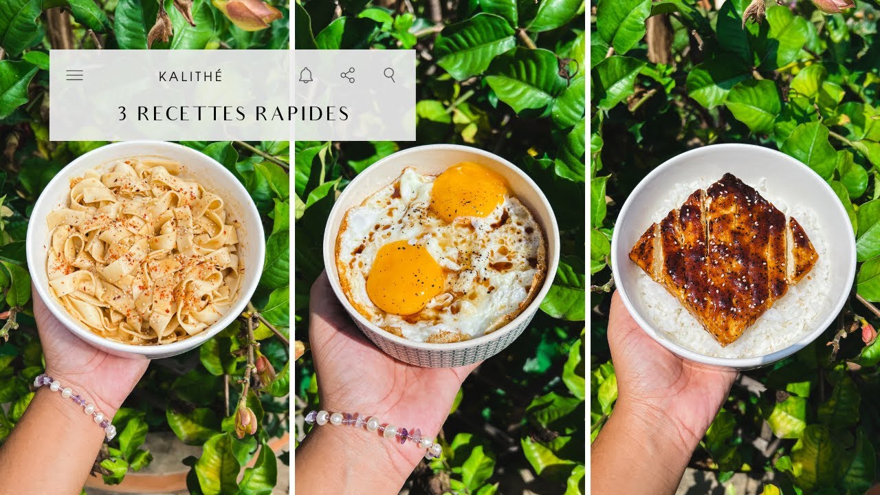 Mes 3 recettes de la flemme : pâtes au beurre de cacahuète, riz aux œufs et tofu au poivre