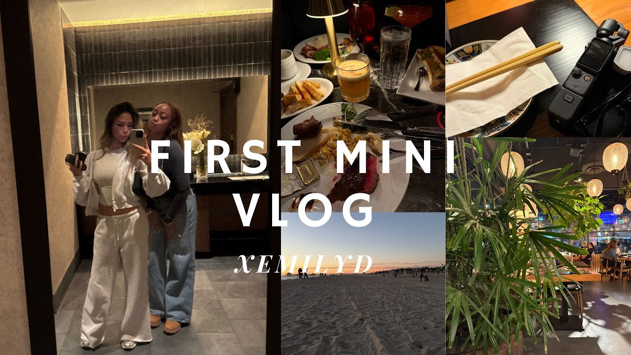 FIRST MINI VLOG | the beach, dinner + rating food, shopping