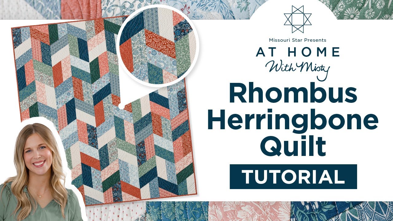 Learn How To Make the Rhombus Herringbone Quilt Using Our BRAND NEW Rhombus Ruler