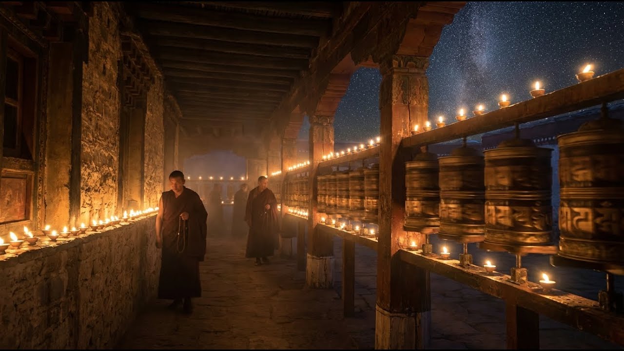 TIBETAN NIGHT SUTRA | 3 HOURS Deep Sleep Meditation in Himalayan Temple