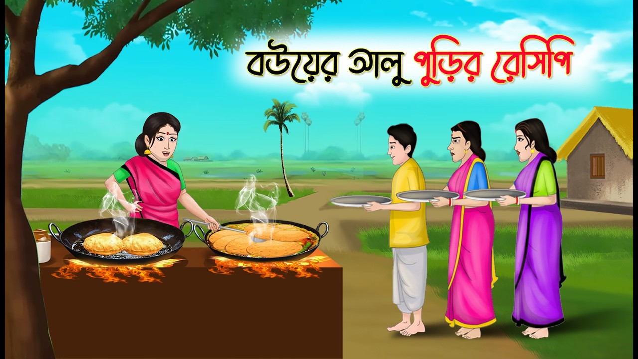 বউয়ের আলু পুড়ির রেসিপি | Bengali Cartoon | Rupkothar Golpo | গ্রামের-Golpo