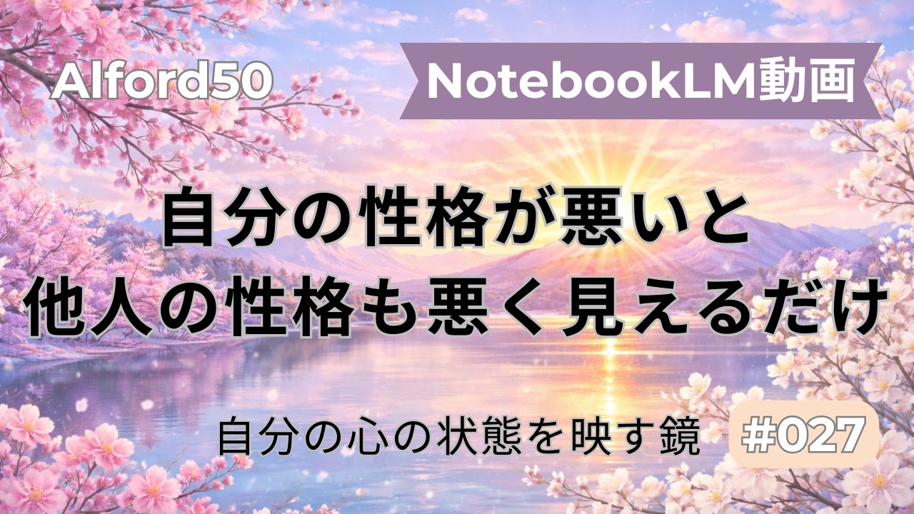 【NotebookLM動画】#027 自分の性格が悪いと、他人の性格も悪く見えるだけ