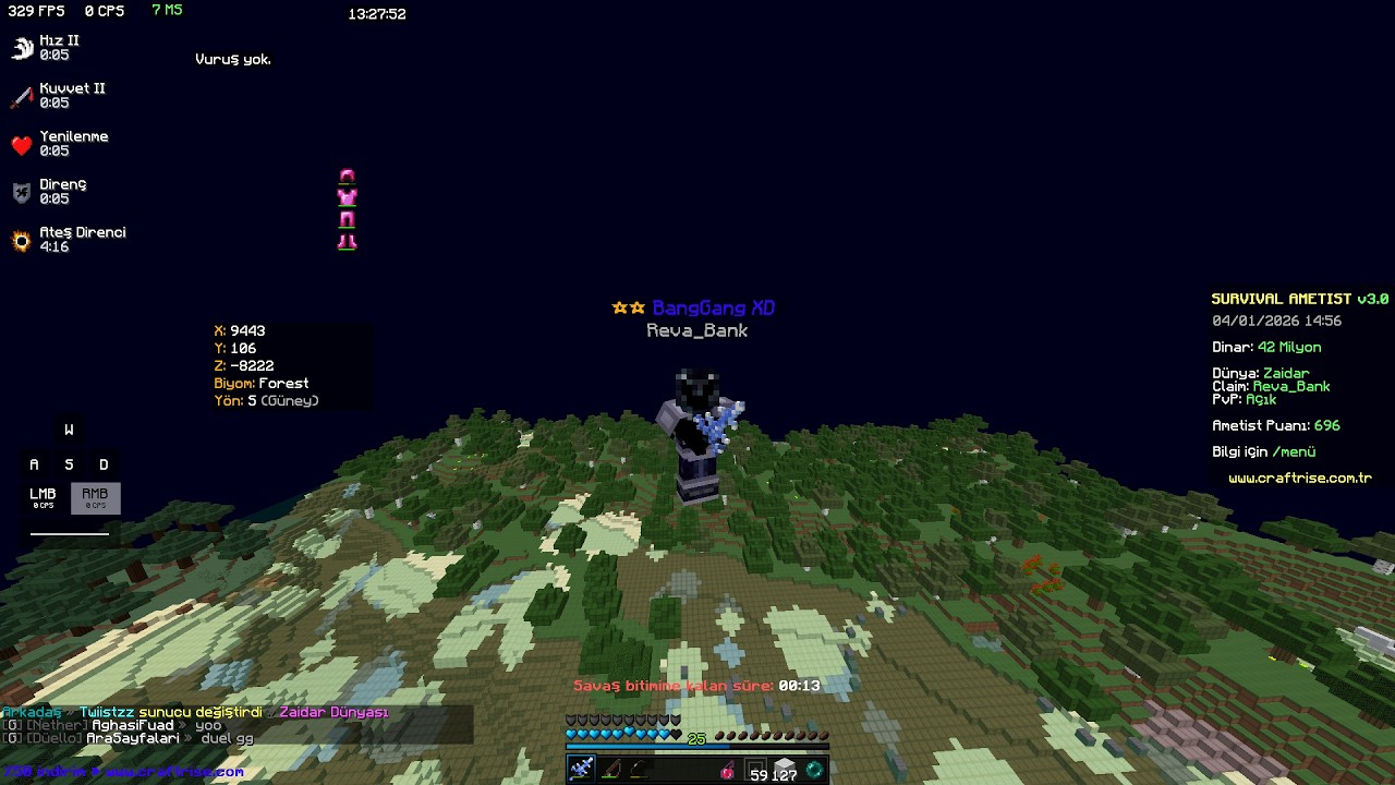 buz /  kral zehir / duel pvp / craftrise / survival ametist