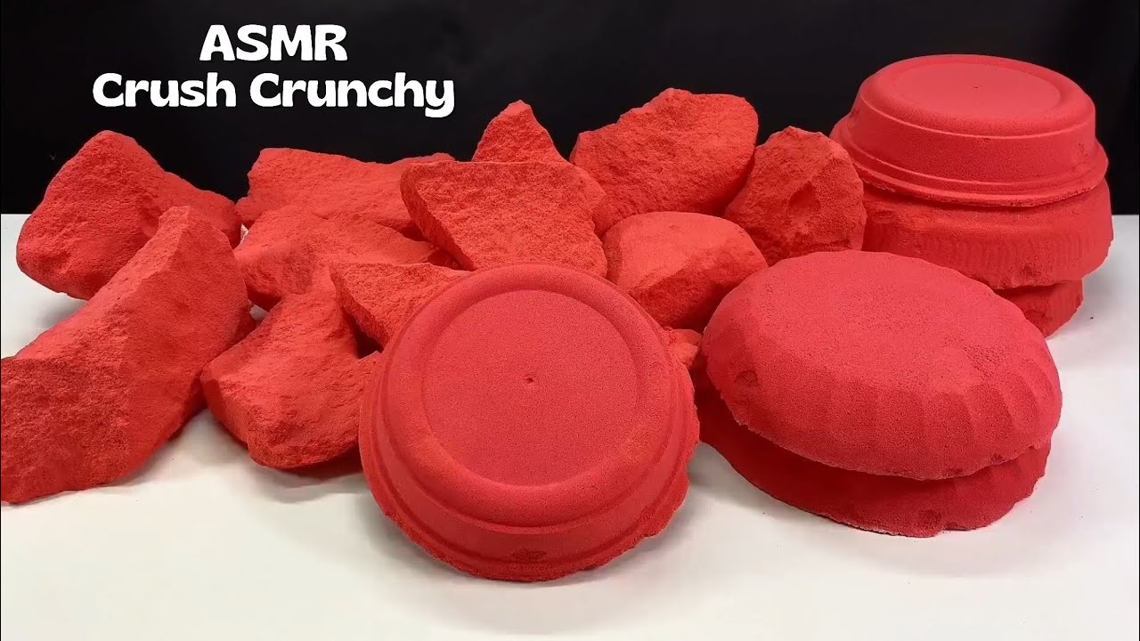 ASMR Red Baking Soda Crush #asmrcrushcrunchy