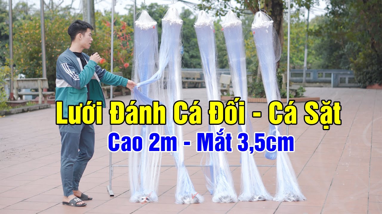 Lưới Đánh Cá Đối - Cá Sặt | Cao 2m x 90m x 3,5cm Sợi 12 #650k || Zalo: 0396.23.9999