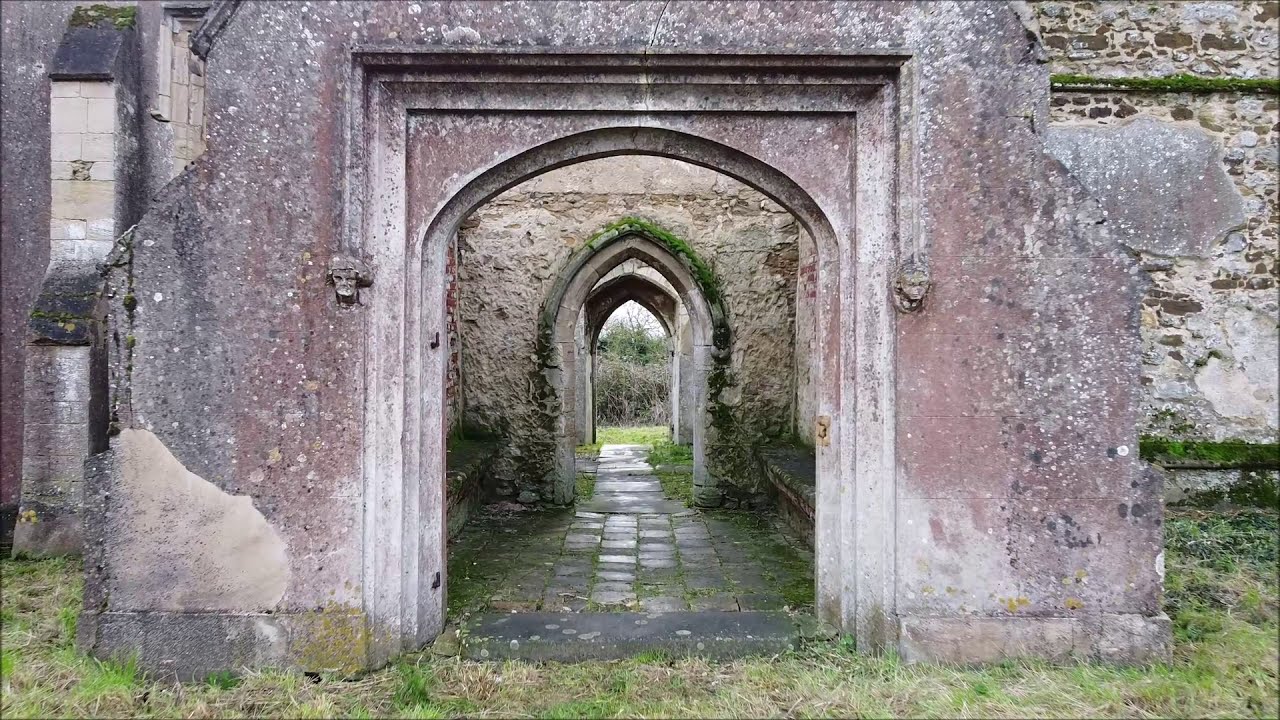Abandoned St Mary's Church ruins Islington, Norfolk.
