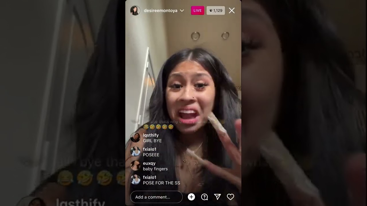 Desiree Montoya Doing Her Makeup On Ig Live