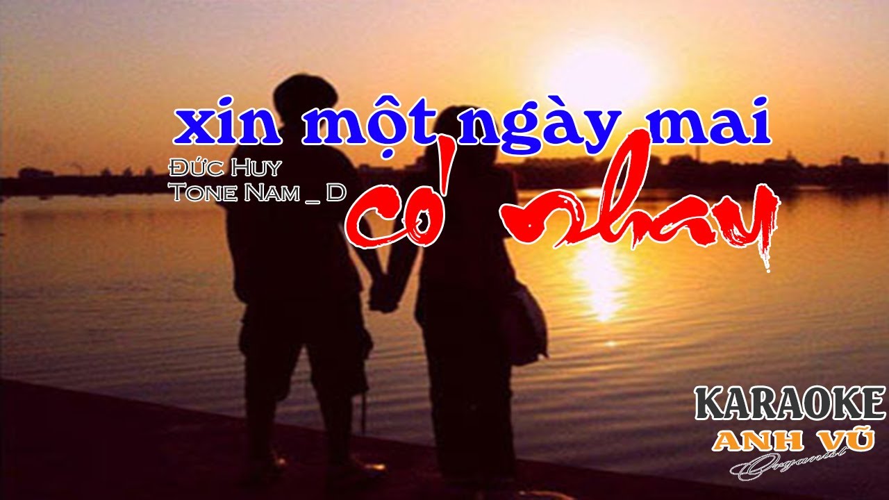 KARAOKE - XIN MỘT NGÀY MAI CÓ NHAU (ĐỨC HUY) - TONE NAM - (D)