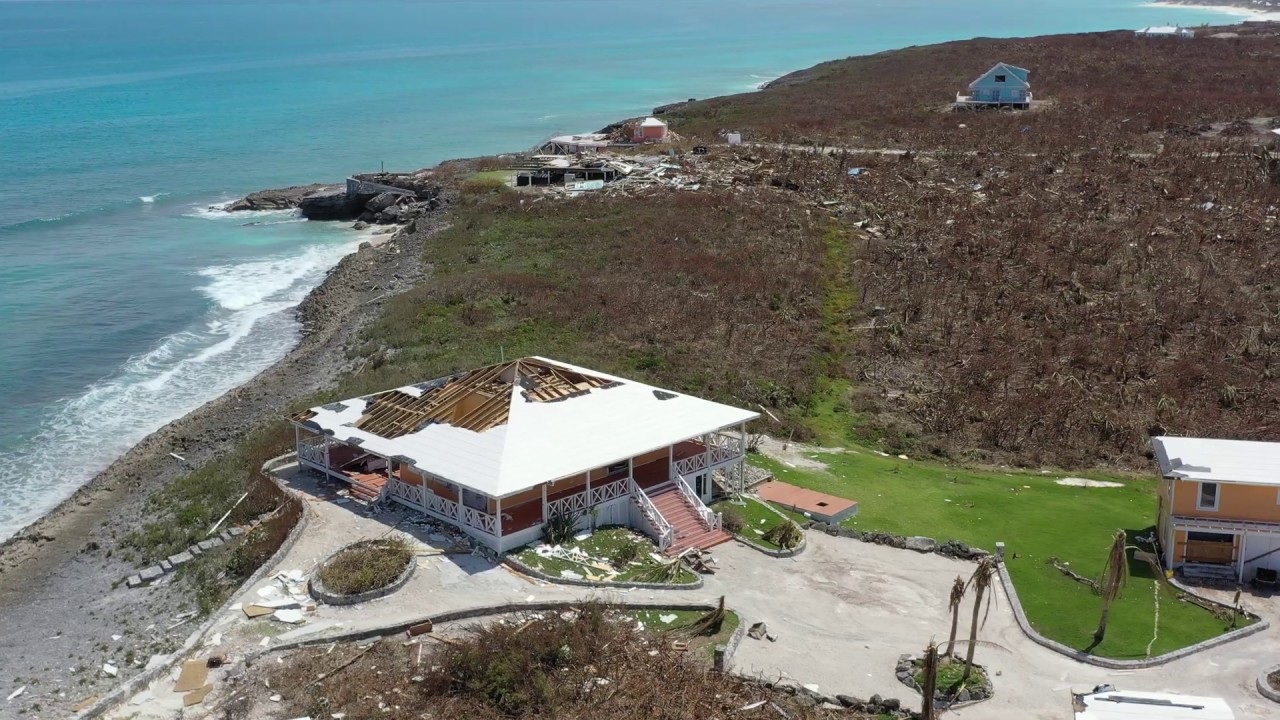 Aerial Footage of Great Guana Cay (Baker's Bay), Abaco after Dorian (1/2)
